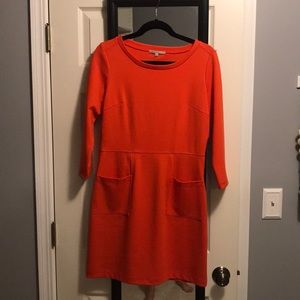 Burnt orange Gap fall dress quarter sleeve